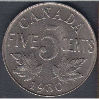 1930 - Unc - Canada 5 Cents
