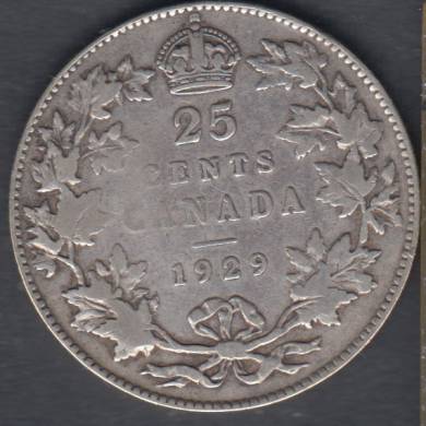 1929 - F/VF - Canada 25 Cents