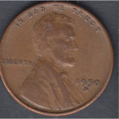 1950 D - VF EF - Lincoln Small Cent