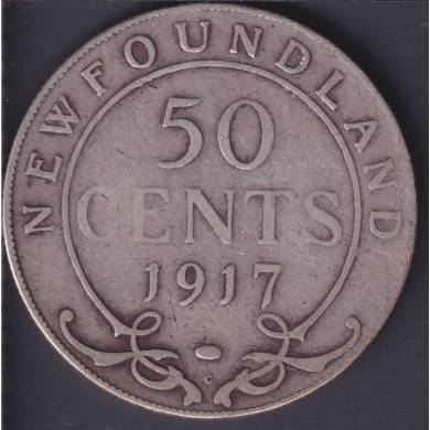 Terre Neuve - 1917 C - VG - 50 Cents