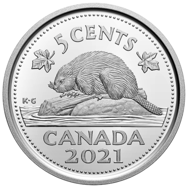 2021 - Proof - Argent Fin - Canada 5 Cents