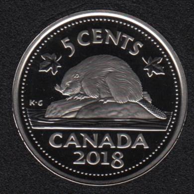 2018 - Proof - Canada 5 Cents