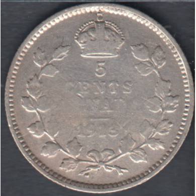 1913 - VG/F - Canada 5 Cents