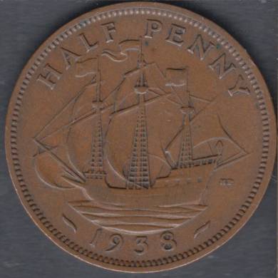 1938 - Half Penny - Grande Bretagne