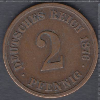 1876 A - 2 Pfennig - Germany
