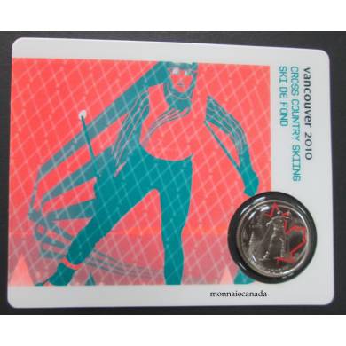 2010 - 25 cents - Vancouver - Cross Country Skiing Circulation Sport Cards