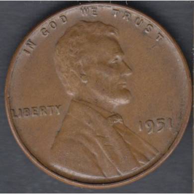 1951 - VF EF - Lincoln Small Cent