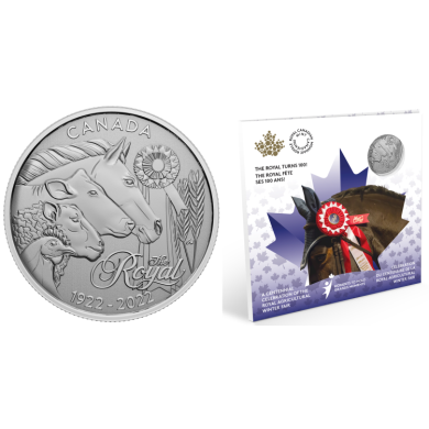 2022 - $5 - ¼ oz. Pure Silver Coin – Moments to Hold: 100th Anniversary of The Royal Agricultural Winter Fair