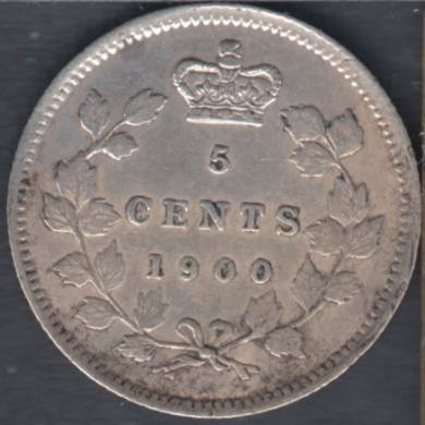 1900 - Oval '0' - VF/EF - Canada 5 Cents