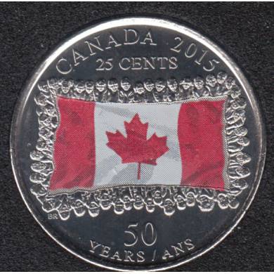 2015 - B.Unc - Flag Col. - Canada 25 Cents
