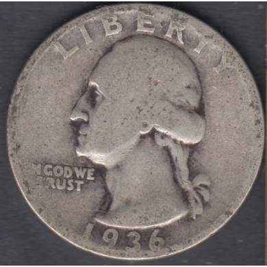 1936 - Washington - 25 Cents USA