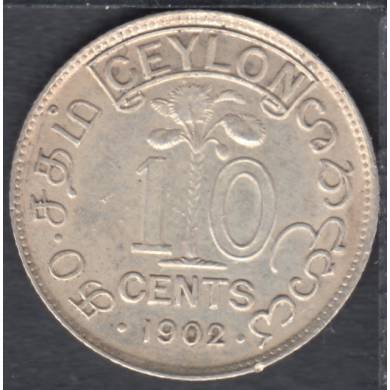 1902 - 10 Cents - EF - Ceylon
