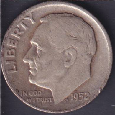 1952 D - Roosevelt - 10 Cents USA