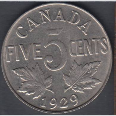 1929 - VF/EF - Canada 5 Cents