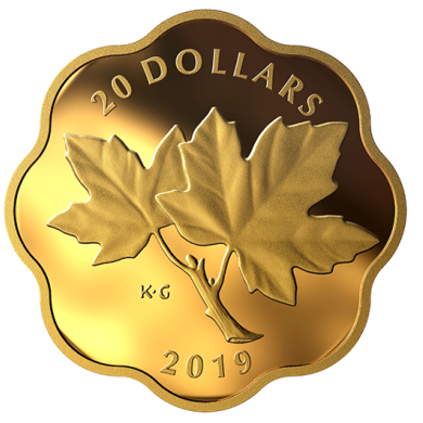 2019 - $20 - Pure Silver Coin - Iconic Maple Leaves