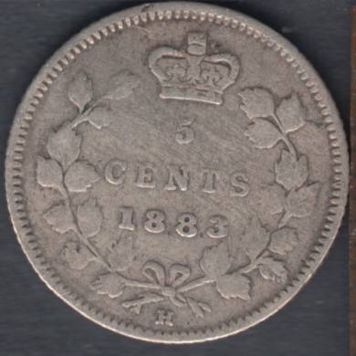 1883 H - OBS-5 - Fine - Canada 5 Cents