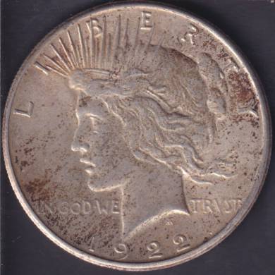1922 S - F/VF - Peace Dollar USA
