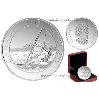 2015 - $10 - 1/2 oz. Fine Silver - Adventure Canada - Windsurfing