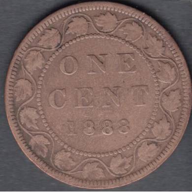 1888 - Fine - Cleaned - Canada Large Cent