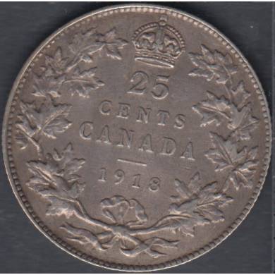 1918 - VF - Canada 25 Cents