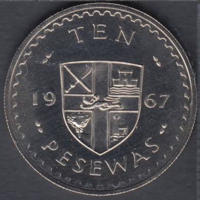 1967 - 10 Pesewas - Proof - Ghana