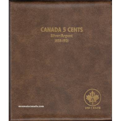 Album Canada Uni-Safe 5 Cents Argent 1858-1921