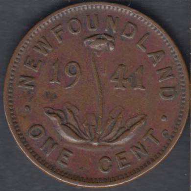 1941 C - F/VF - 1 Cent Newfoundland