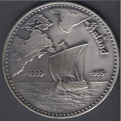 Serge Huard - 1985 - 1000 - Vinland - Silver Plated - Trade Dollar