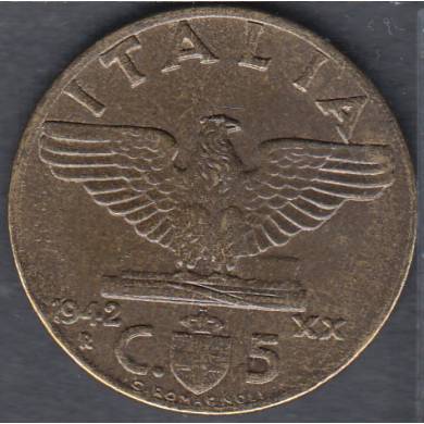 1942 R - 5 Centisimi - Unc - Italie