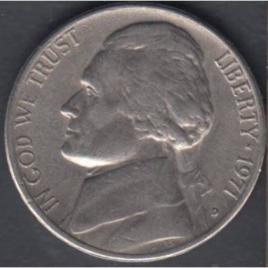 1971 D - EF - Jefferson - 5 Cents USA