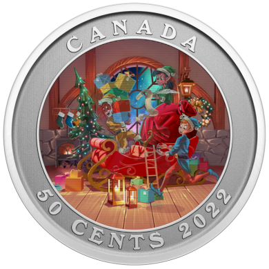 2022 - 50 Cents - Lenticular Coin  Santa's Sleigh