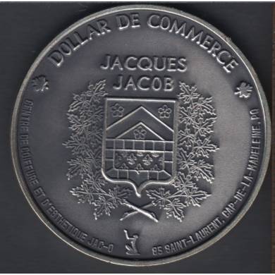 Jacques Jacob - Cap de la Madelaine - Canada - Plaque Argent - Dollar de Commerce