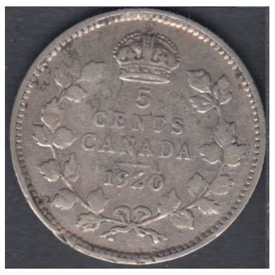 1920 - VG - Canada 5 Cents