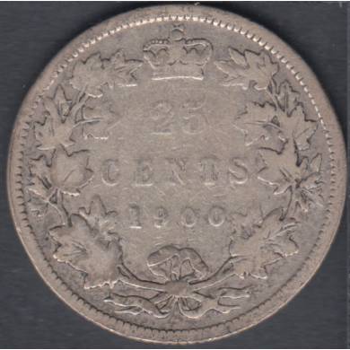 1900 - Good - Canada 25 Cents