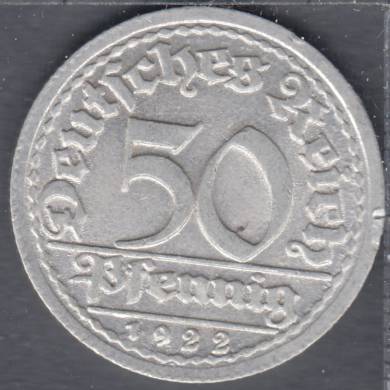 1922 G - 50 Pfennig - Allemagne
