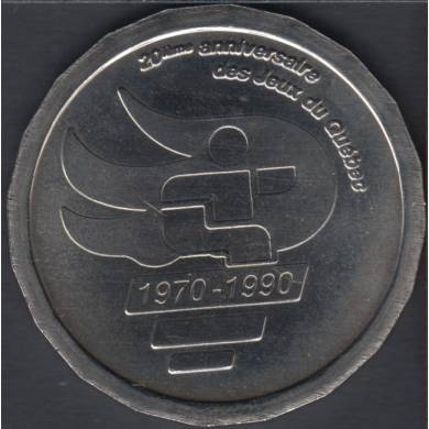 Canadian Tire - 1990 - 1970 - 20° Ann. Des Jeux du Quebec - $2 Trade Dollar