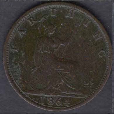 1864 - Farthing - Grande Bretagne