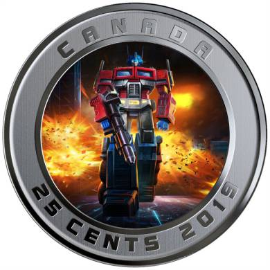 2019 - OPTIMUS PRIME Transformers - Pice 3D - Canada 25 cents