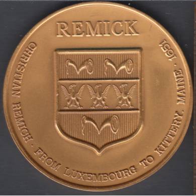 Jerome Remick - REMICK - Plaqu Or - Mdaille