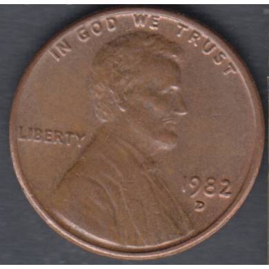 1982 D - AU - UNC - Large Date - Lincoln Small Cent