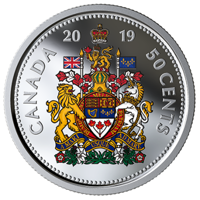 2019 - Proof - Col. - Fine Silver - Canada 50 Cents