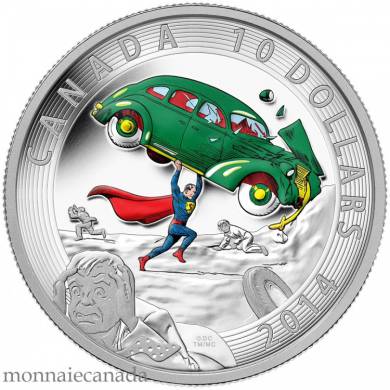 2014 - $10 - 1/2 oz. Fine Silver - Iconic Superman Comic Book Covers: Action Comics #1 from 1938