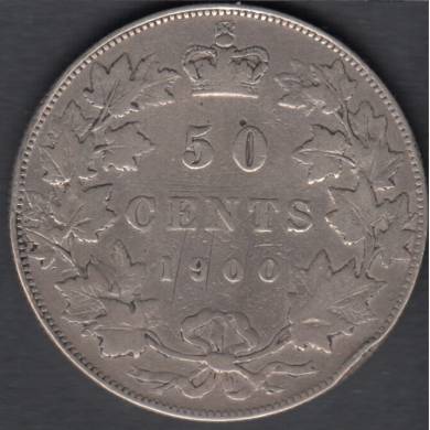 1900 - VG/F - Canada 50 Cents