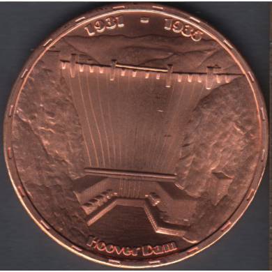 2007 - Hoover Dam Intake Tower Commemorative Coin/Médallion - Bureau of Reclamation