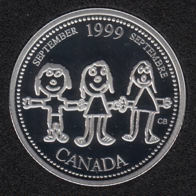 1999 - #9 Proof - Silver - September - Canada 25 Cents