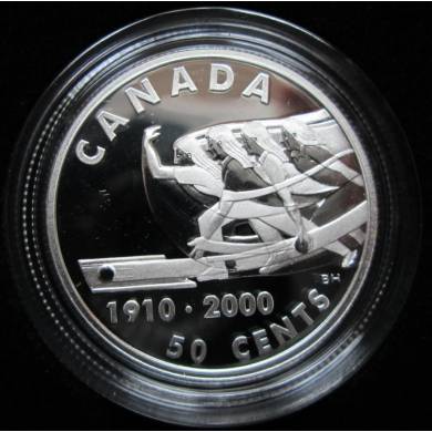 2000 CANADA 50 Cents Argent Sterling - Premiere Ligue Jeu de 5 Quilles - Bowling