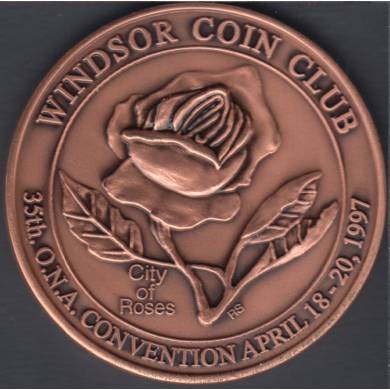 1997 - 35 th O.N.A. Convention - Windsor Coin Club Mdaille