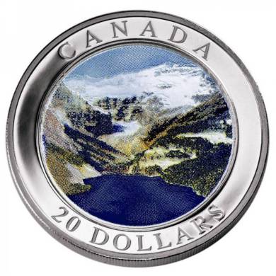 2003 - $20 Dollars Fine Silver The Rocky Mountains HOLOGRAM