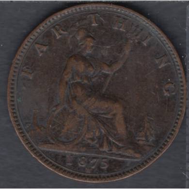 1875 H - Farthing - VF/EF Great Britain