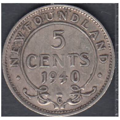 1940 C - EF - 5 Cents - Terre Neuve